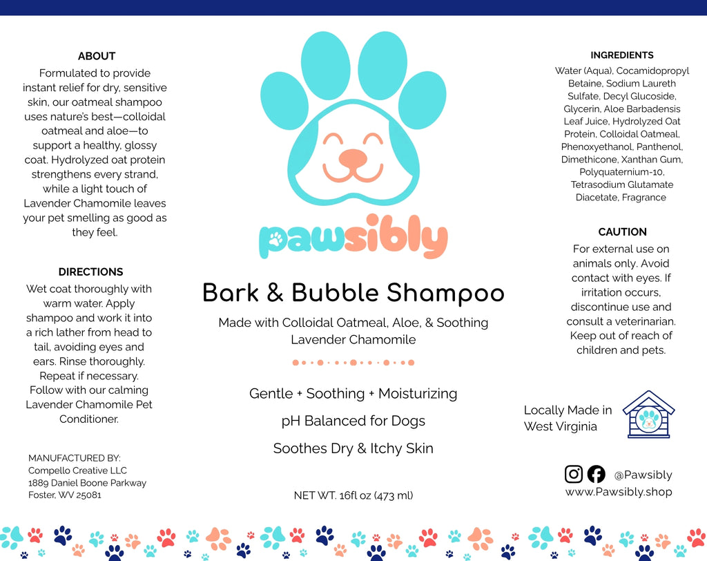 Bark & Bubble Colloidal Oatmeal Pet Shampoo