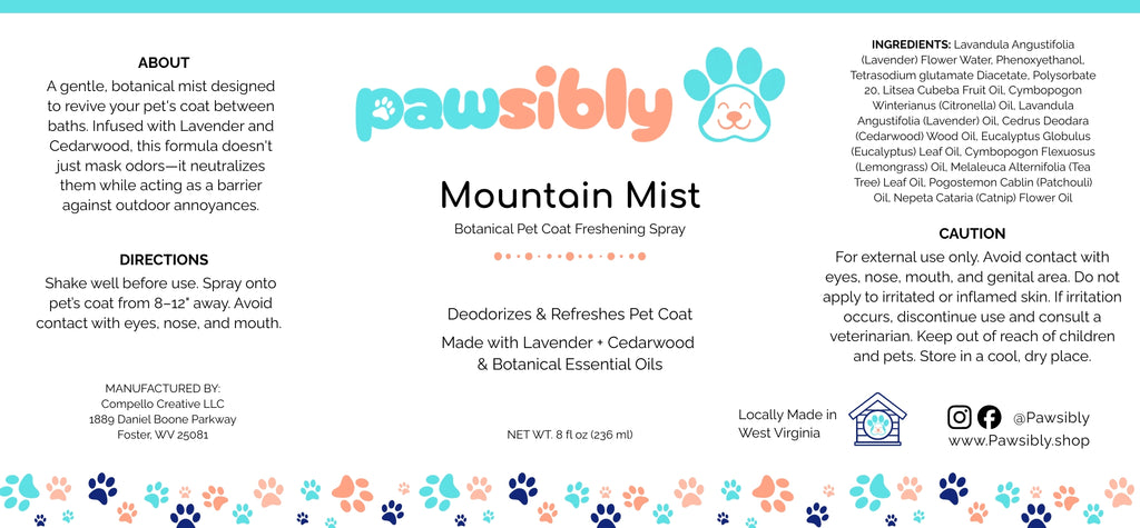 Mountain Mist Pet Coat Freshening Spray